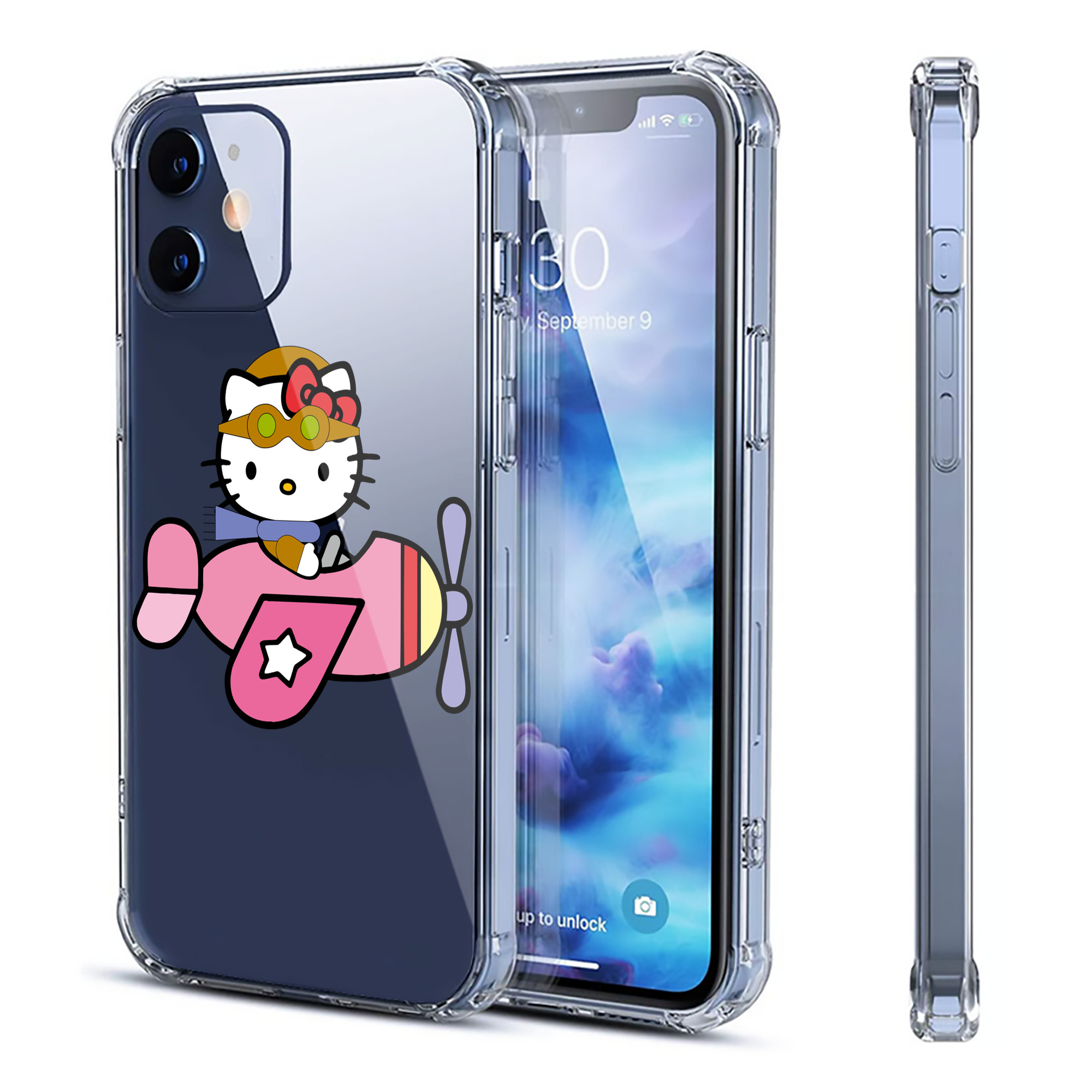 （画像用） Hello Kitty ハローキティ 【iPhone 12シリーズ対応】透明スマホケース（クリアソフトケース）